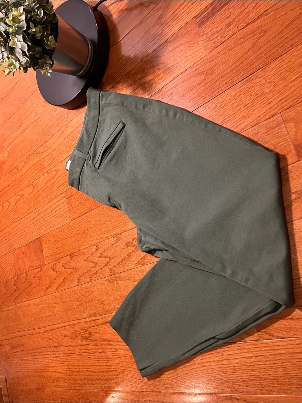 GAP Women's Straight Leg Pants in Olive Green